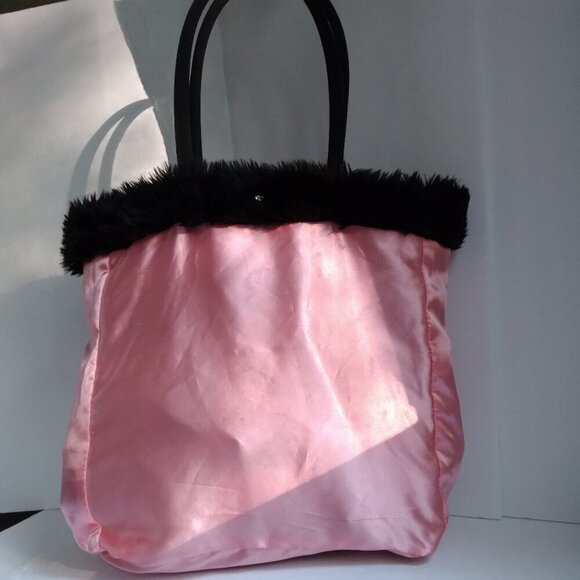 Great Big Black Cuddly Fabulous Faux Fur Emotional Support Shoulder Bag/Tote - Picture 4 of 8